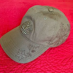 Timberland baseball cap with a cute custom “embroidered” inspired floral design